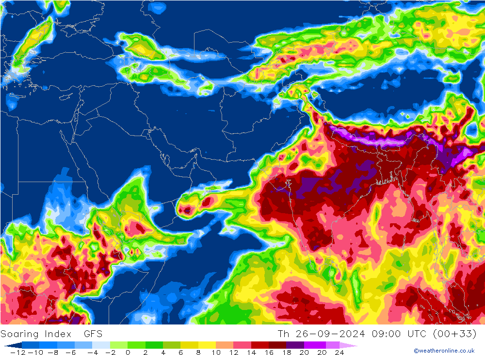 Soaring Index GFS Qui 26.09.2024 09 UTC