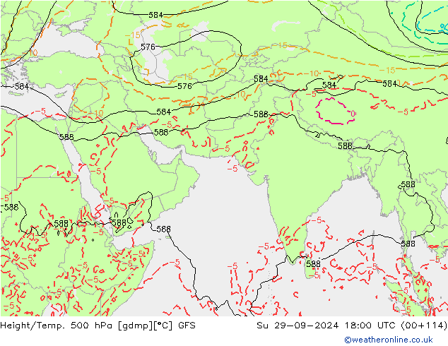 Height/Temp. 500 hPa GFS Ne 29.09.2024 18 UTC