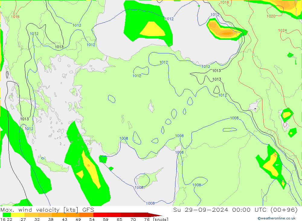 Windböen GFS So 29.09.2024 00 UTC