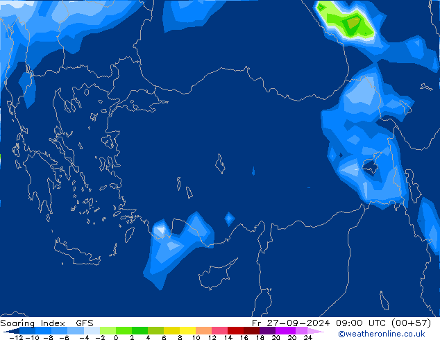 Soaring Index GFS Fr 27.09.2024 09 UTC