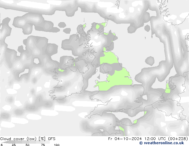 облака (низкий) GFS пт 04.10.2024 12 UTC