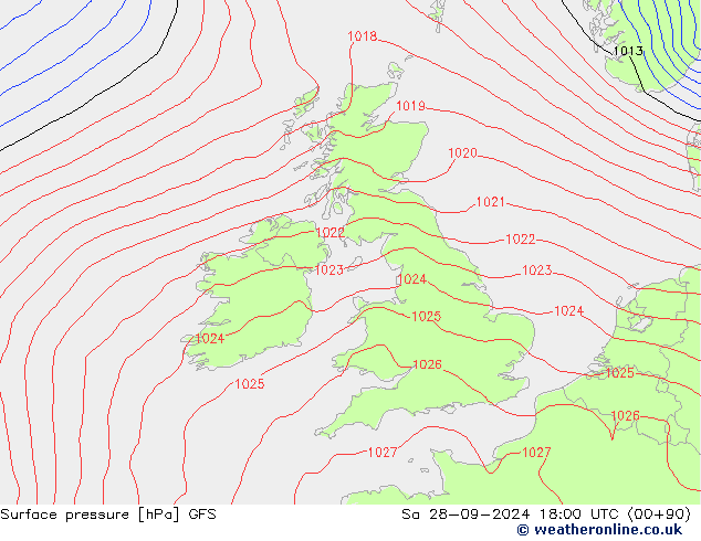 GFS: So 28.09.2024 18 UTC