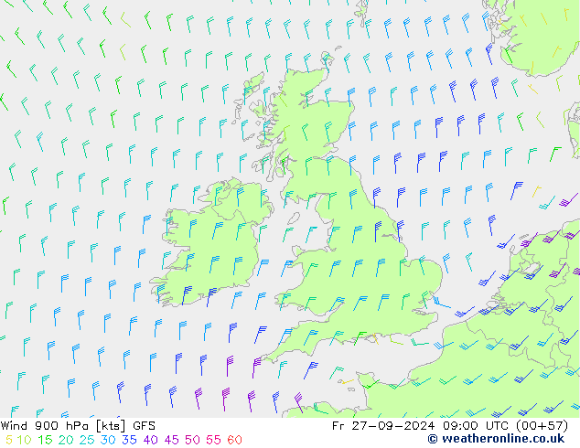  900 hPa GFS  27.09.2024 09 UTC