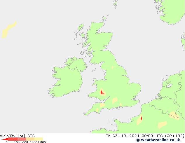 Visibility GFS Th 03.10.2024 00 UTC