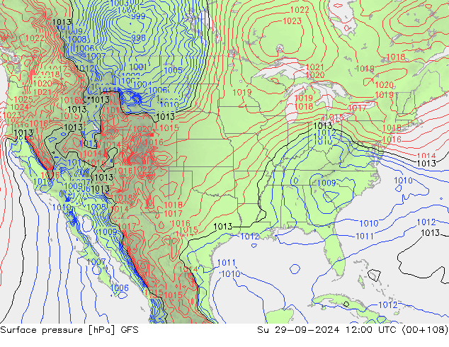 GFS: Вс 29.09.2024 12 UTC