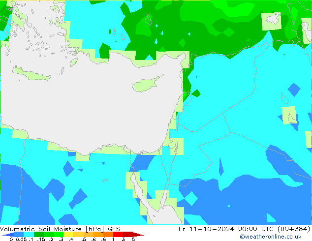 Volumetric Soil Moisture GFS Fr 11.10.2024 00 UTC