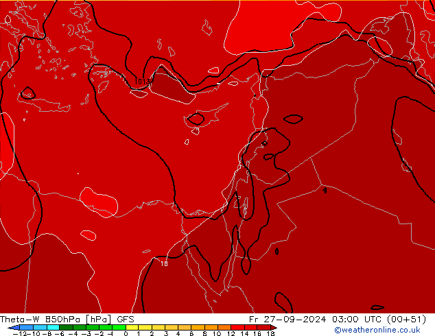 Theta-W 850hPa GFS Fr 27.09.2024 03 UTC