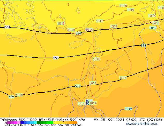 Espesor 500-1000 hPa GFS septiembre 2024