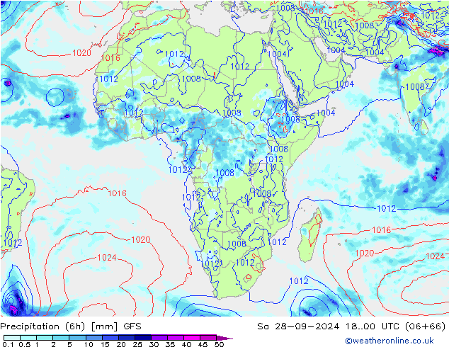 Z500/Rain (+SLP)/Z850 GFS sab 28.09.2024 00 UTC