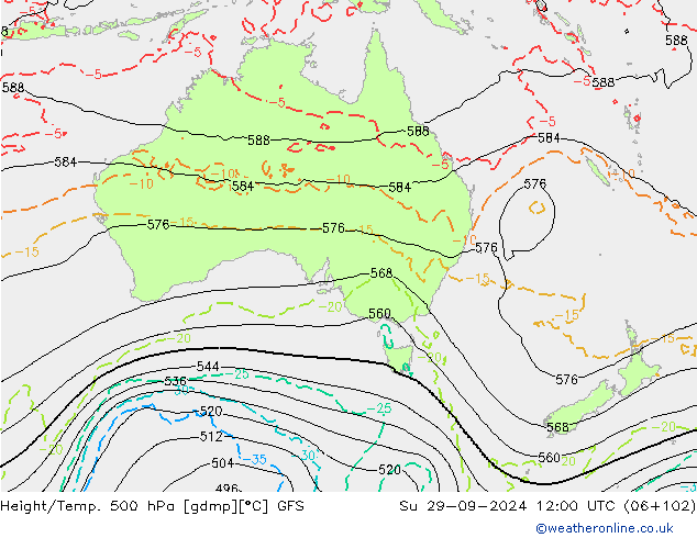 GFS: So 29.09.2024 12 UTC