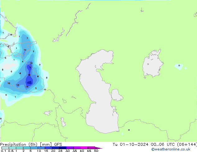 opad (6h) GFS wto. 01.10.2024 06 UTC