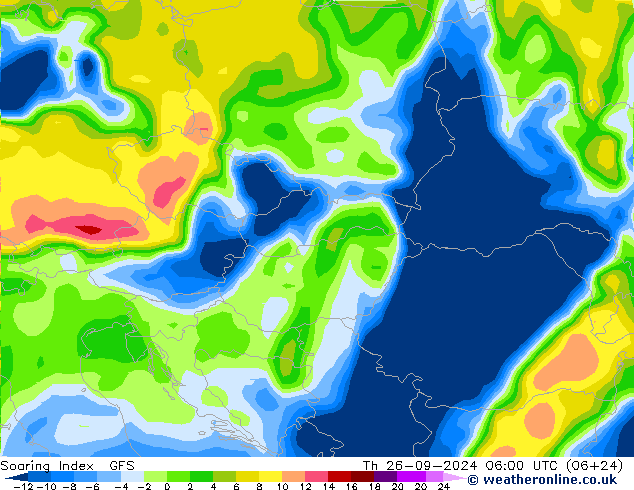 Soaring Index GFS jeu 26.09.2024 06 UTC