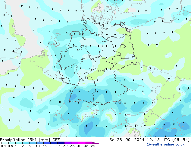 Z500/Regen(+SLP)/Z850 GFS za 28.09.2024 18 UTC