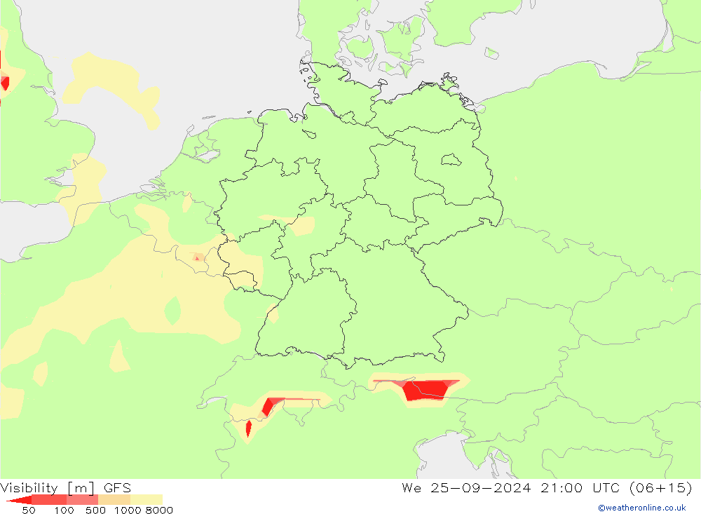 Zicht GFS wo 25.09.2024 21 UTC