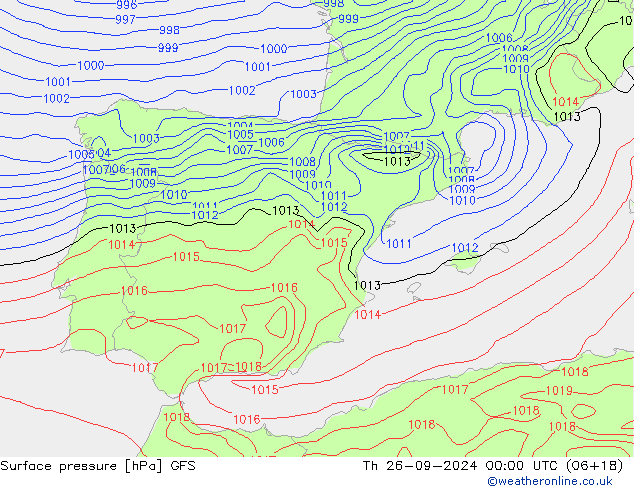 GFS: czw. 26.09.2024 00 UTC