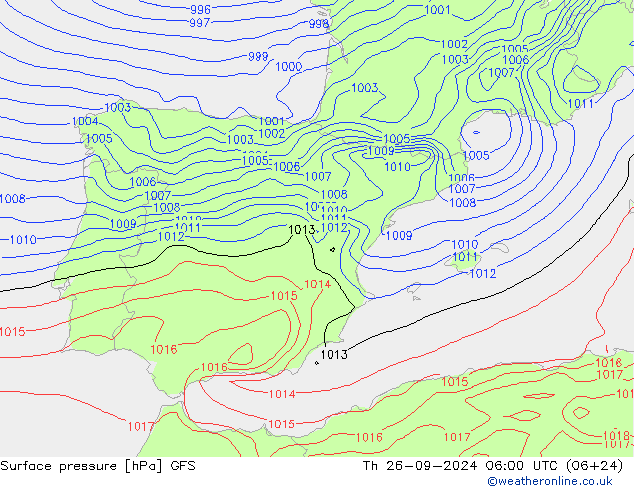 GFS: Th 26.09.2024 06 UTC