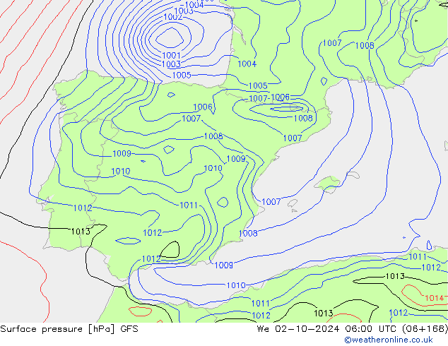 GFS: We 02.10.2024 06 UTC