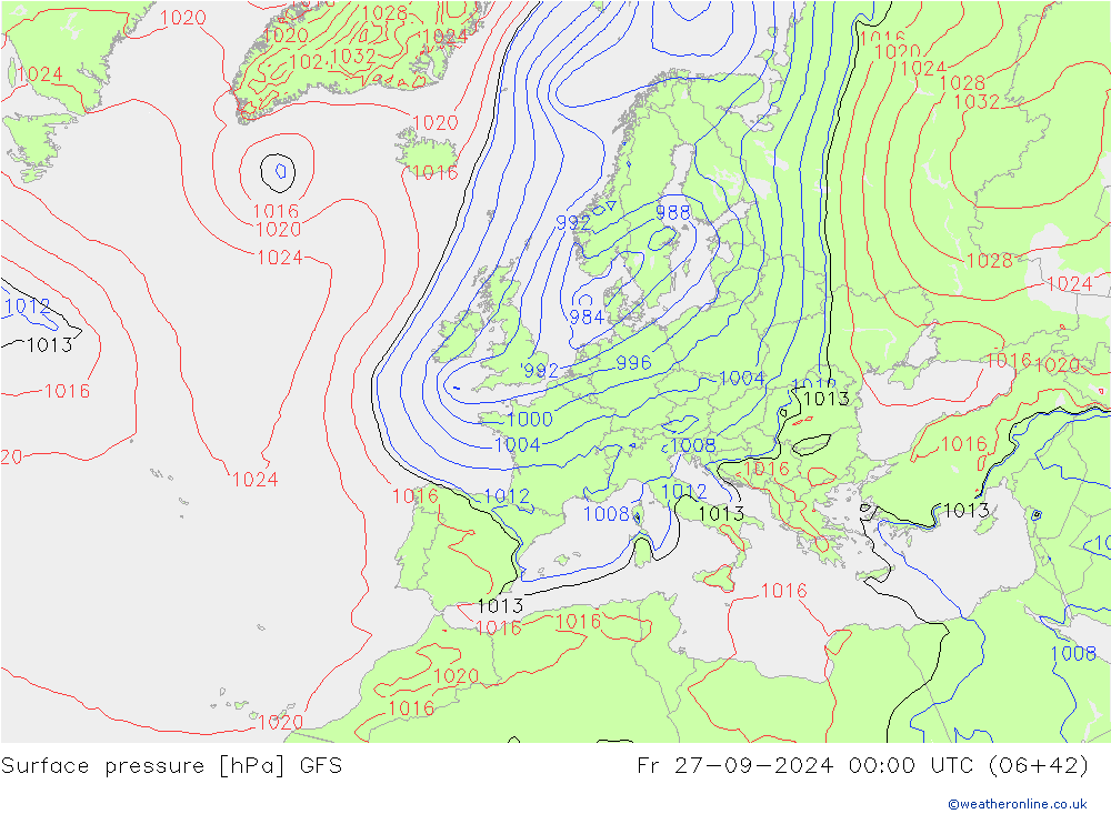 GFS: ven 27.09.2024 00 UTC