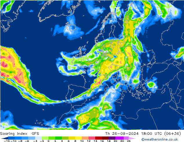 Soaring Index GFS Th 26.09.2024 18 UTC