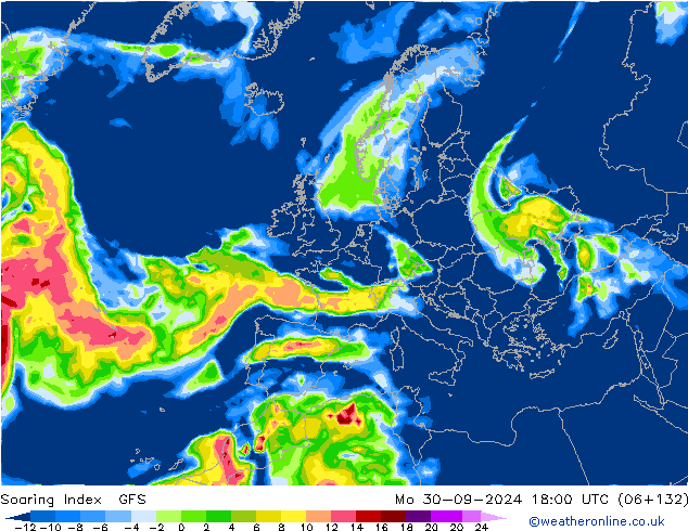 Soaring Index GFS Mo 30.09.2024 18 UTC