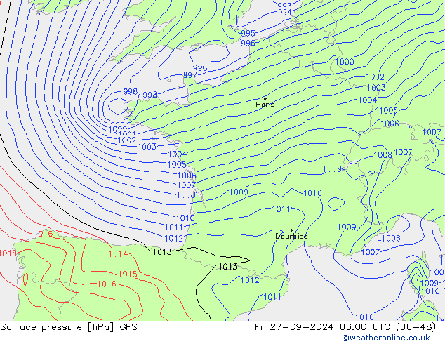 GFS: Fr 27.09.2024 06 UTC