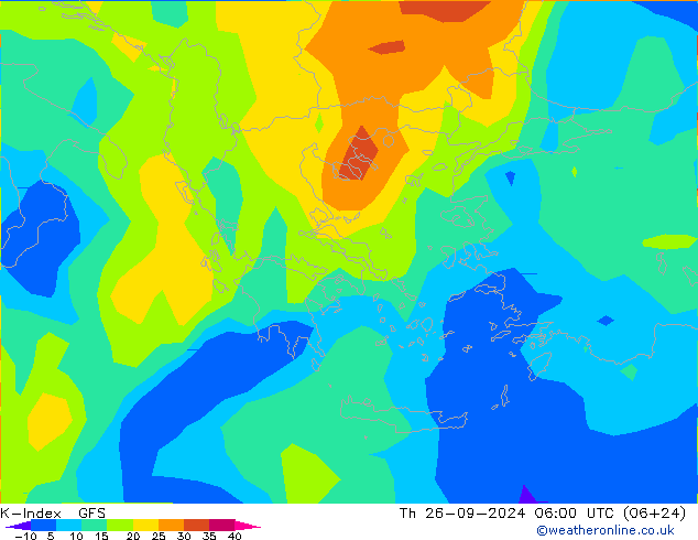 K-Index GFS gio 26.09.2024 06 UTC