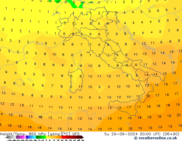 Z500/Rain (+SLP)/Z850 GFS Su 29.09.2024 00 UTC