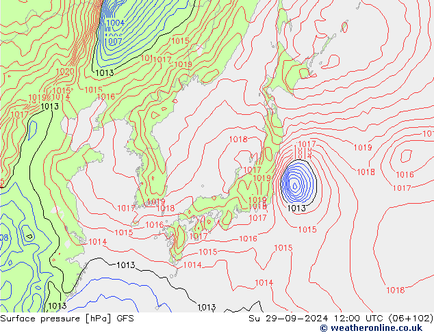 GFS: dom 29.09.2024 12 UTC