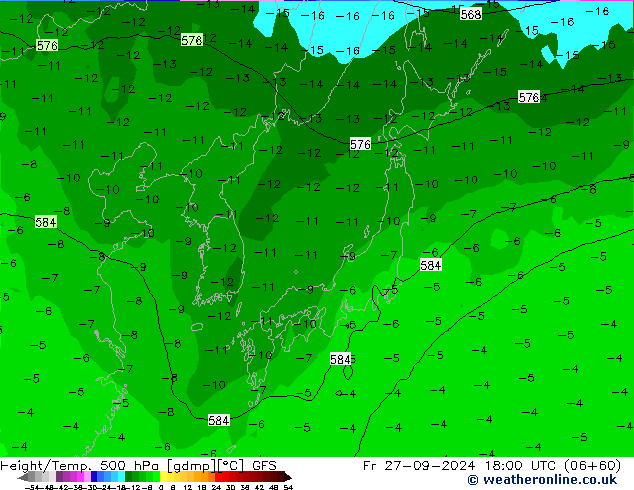 Z500/Regen(+SLP)/Z850 GFS vr 27.09.2024 18 UTC