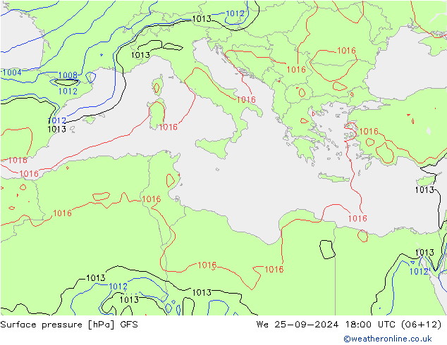 GFS: wo 25.09.2024 18 UTC