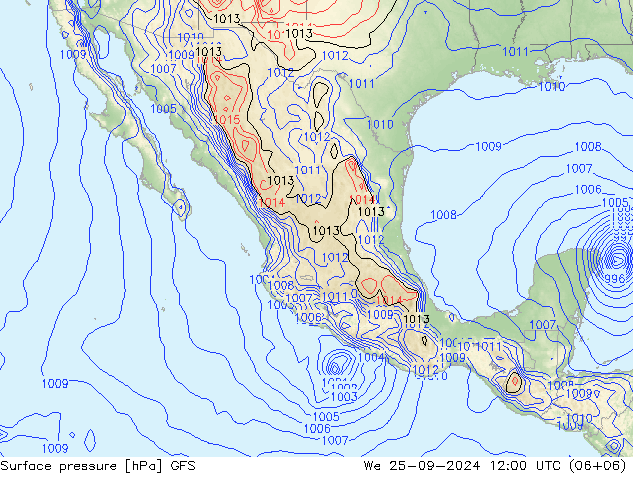 GFS: wo 25.09.2024 12 UTC