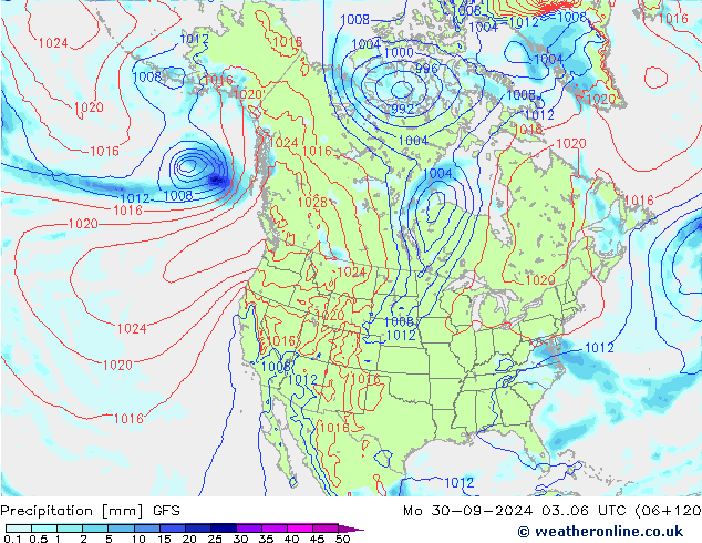 precipitação GFS Seg 30.09.2024 06 UTC