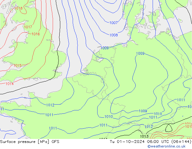 GFS: wto. 01.10.2024 06 UTC