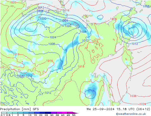 GFS: mer 25.09.2024 18 UTC