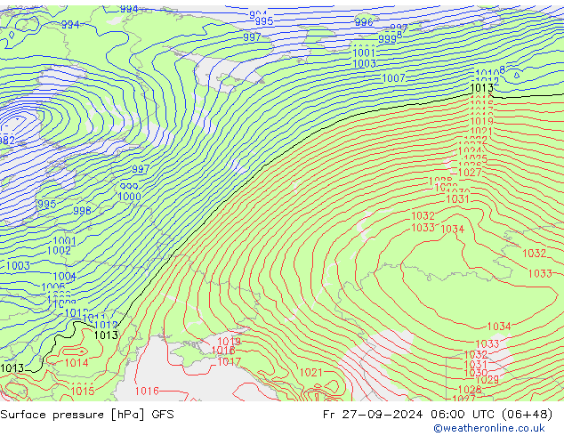 GFS: vr 27.09.2024 06 UTC