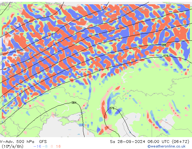 V-Adv. 500 hPa GFS Sa 28.09.2024 06 UTC