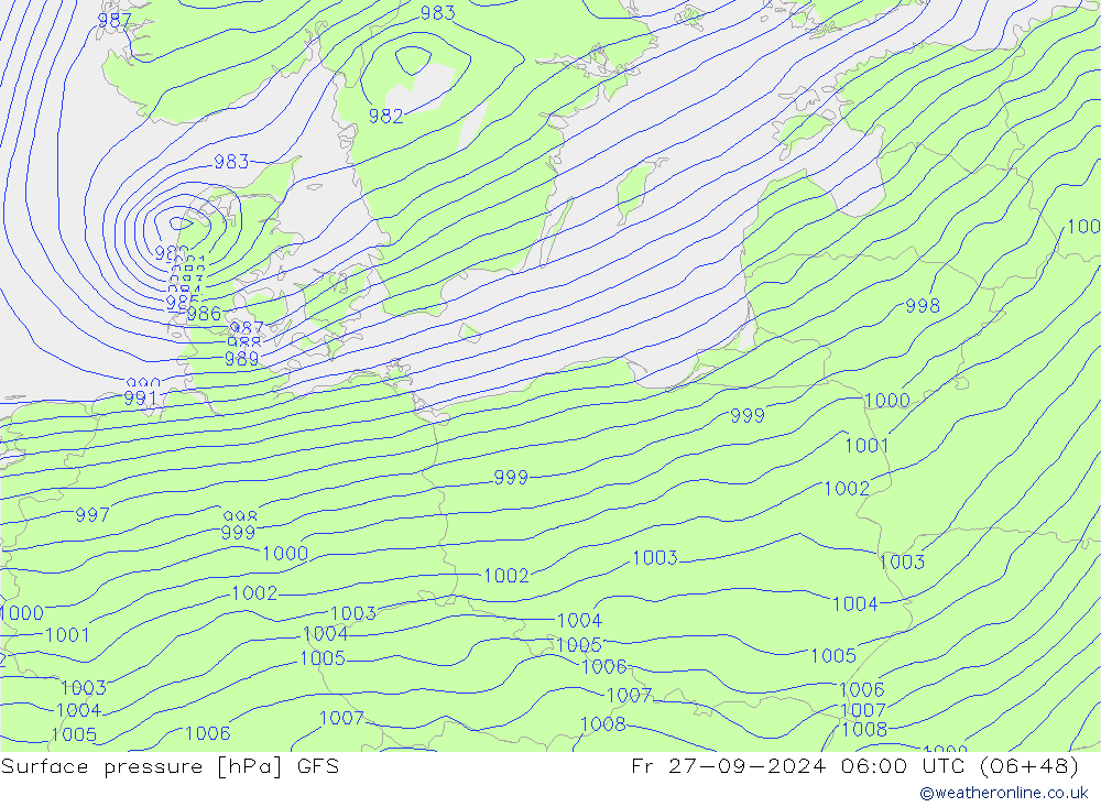 GFS: vie 27.09.2024 06 UTC