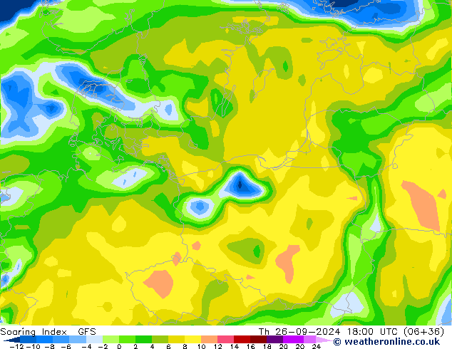 Soaring Index GFS Th 26.09.2024 18 UTC