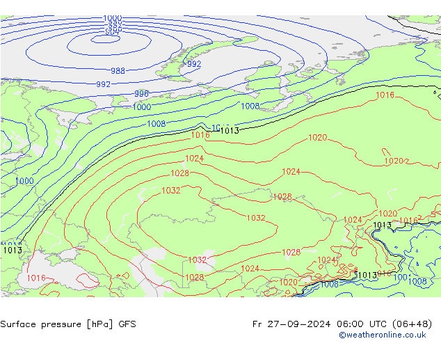 GFS: Pá 27.09.2024 06 UTC