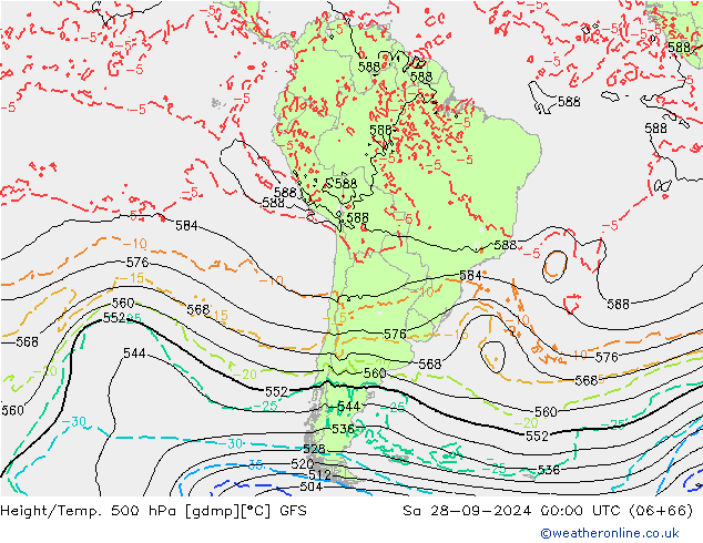 Z500/Rain (+SLP)/Z850 GFS сб 28.09.2024 00 UTC