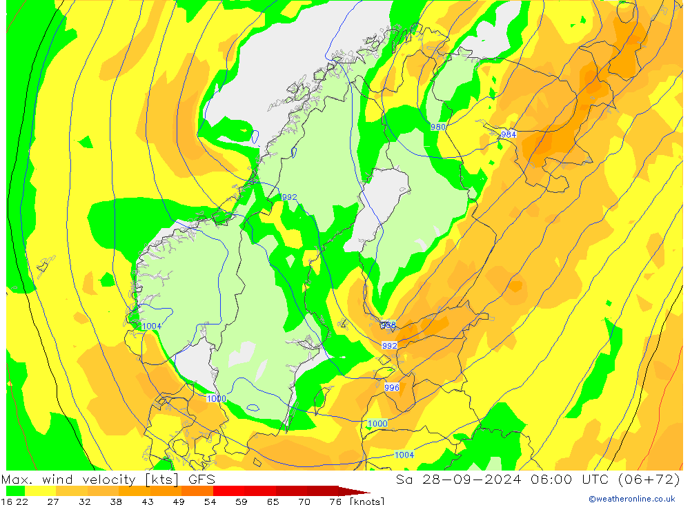 Max. wind velocity GFS  28.09.2024 06 UTC