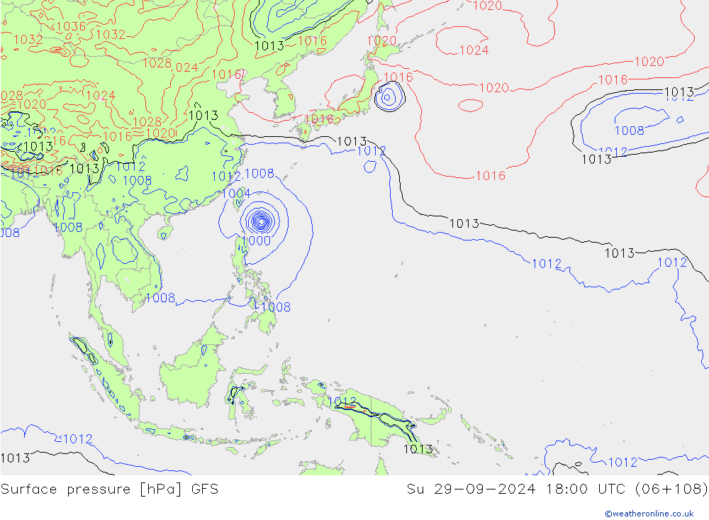 GFS: dom 29.09.2024 18 UTC