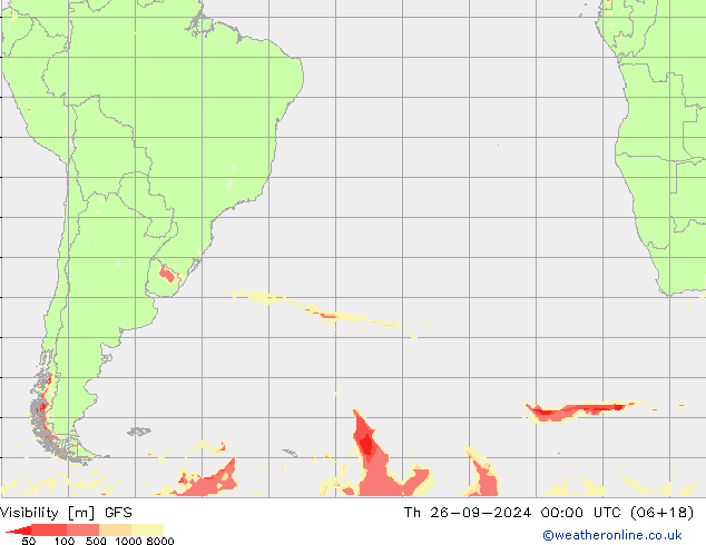 Visibilidad GFS jue 26.09.2024 00 UTC