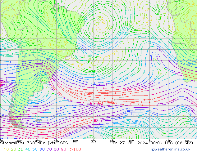  300 hPa GFS  27.09.2024 00 UTC