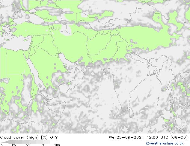 облака (средний) GFS ср 25.09.2024 12 UTC