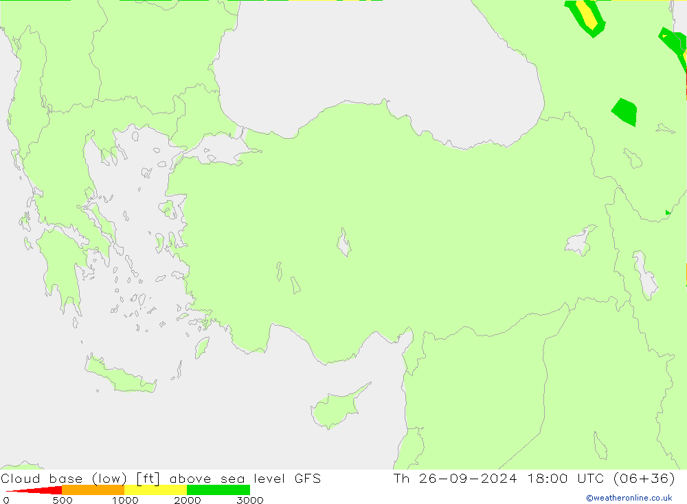 Cloud base (low) GFS Th 26.09.2024 18 UTC