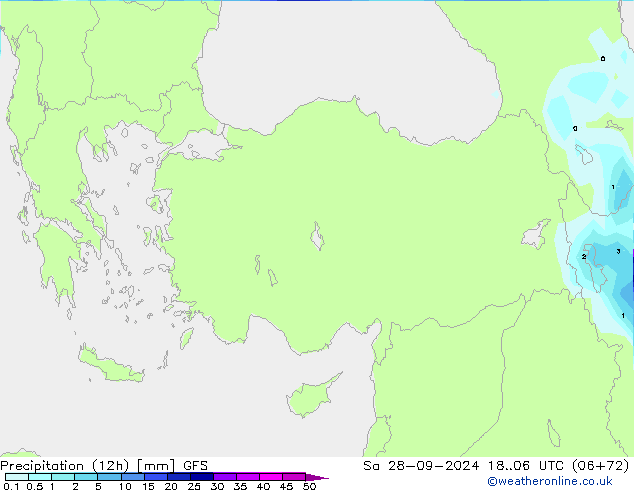 opad (12h) GFS so. 28.09.2024 06 UTC