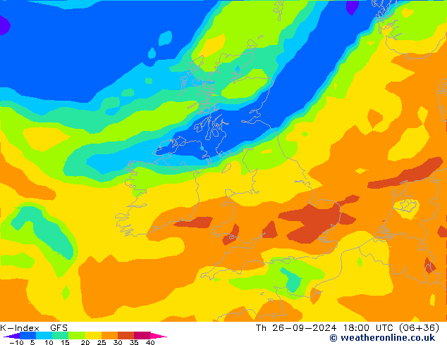 K-Index GFS Th 26.09.2024 18 UTC