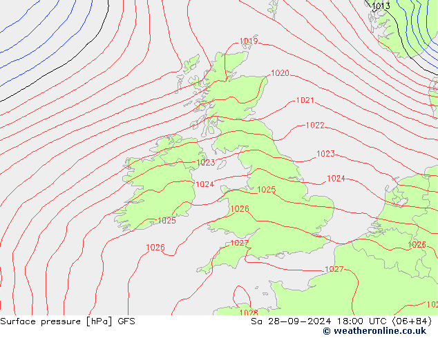 GFS: za 28.09.2024 18 UTC