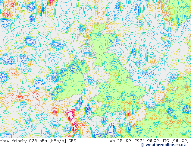 Vert. Velocity 925 hPa GFS St 25.09.2024 06 UTC